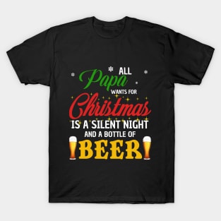 All Papa Wants For Christmas Beer T-Shirt